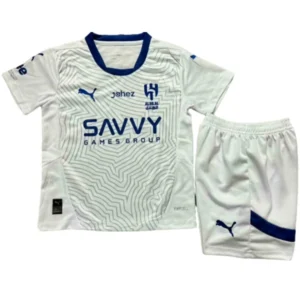 Al Hilal Saudi Niños Conjunto 2024 2025 Segunda Blanco - Tuta Al Hilal Saudi Niños | tiendasdefutboles