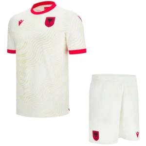 Albania Niños Conjunto 2026 Segunda Blanco - Albania Niños Barata | tiendasdefutboles