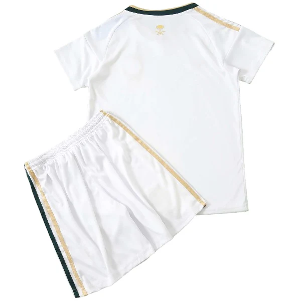 Segunda Conjunto De Niños Arabia Saudita 2026 Blanco Arabia Saudita Niños Conjunto 2026 Segunda Blanco - Arabia Saudita Niños Barata | tiendasdefutboles