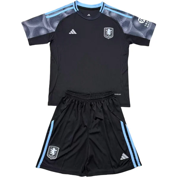Segunda Conjunto De Niños Aston Villa 2025 2026 I Negro Aston Villa Niños Conjunto 2025 2026 Segunda Negro - Tuta Aston Villa Niños | tiendasdefutboles
