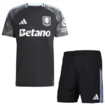 Segunda Conjunto De Niños Aston Villa 2025 2026 Negro