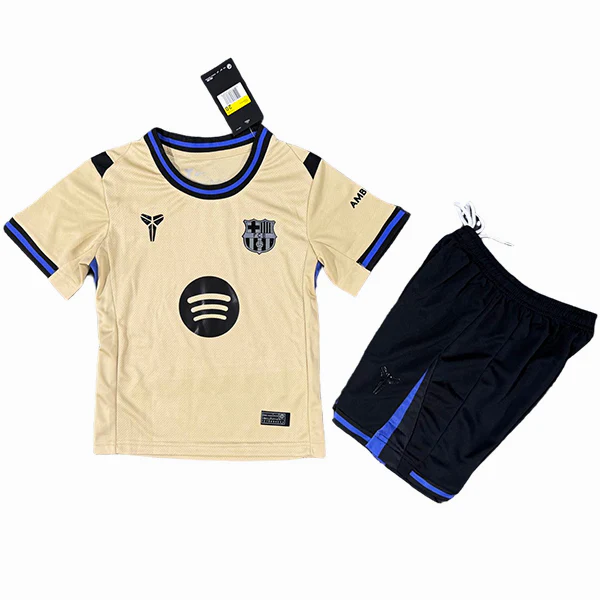 Segunda Conjunto De Niños Barcelona 2025 2026 Amarillo FC Barcelona Niños Conjunto 2025 2026 Segunda Amarillo - Equipacion Fc Barcelona Niños | tiendasdefutboles