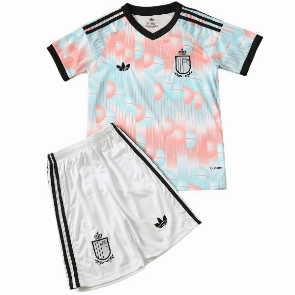 Segunda Conjunto De Niños Bélgica 2026 Rosa Bélgica Niños Conjunto 2026 Segunda Rosa - Bélgica Niños Barata | tiendasdefutboles