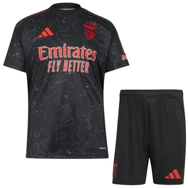 Segunda Conjunto De Niños Benfica 2024 2025 Negro SL Benfica Niños Conjunto 2024 2025 Segunda Negro - Tuta SL Benfica Niños | tiendasdefutboles