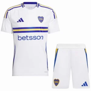 Boca Juniors Niños Conjunto 2024 2025 Segunda Blanco - Tuta Boca Juniors Niños | tiendasdefutboles