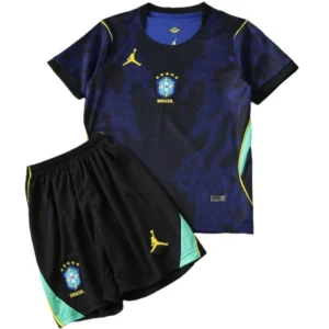 Brasil Niños Conjunto 2026 Segunda Azul - Equipacion Brasil Niños | tiendasdefutboles