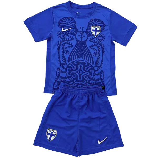 Segunda Conjunto De Niños Finlandia 2026 Azul Finlandia Niños Conjunto 2026 Segunda Azul - Finlandia Niños Barata | tiendasdefutboles