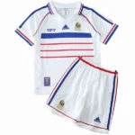 Segunda Conjunto De Niños Francia Retro 1998 Blanco