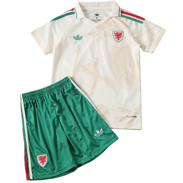 Segunda Conjunto De Niños Gales 2026 Amarillo Gales Niños Conjunto 2026 Segunda Amarillo - Gales Niños Barata | tiendasdefutboles