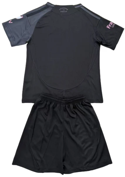 Segunda Conjunto De Niños Inter Miami 2025 2026 Negro Inter Miami Niños Conjunto 2025 2026 Segunda Negro - Equipacion Inter Miami Niños | tiendasdefutboles