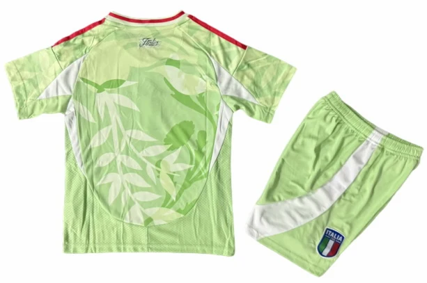 Segunda Conjunto De Niños Italia 2025 Verde Italia Niños Conjunto 2025 Segunda Verde - Equipación Italia Niños | tiendasdefutboles