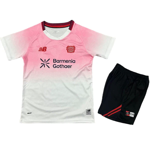 Segunda Conjunto De Niños Leverkusen 2025 2026 Blanco Negro Bayer 04 Leverkusen Niños Conjunto 2025 2026 Segunda Blanco - Tuta Bayer 04 Leverkusen Niños | tiendasdefutboles