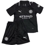 Segunda Conjunto De Niños Manchester City 2025 2026 Negro