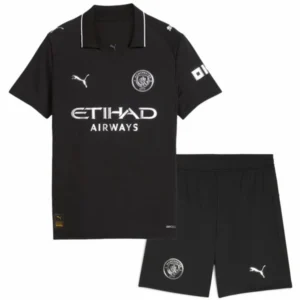 Manchester City Niños Conjunto 2025 2026 Segunda Negro - Equipacion Manchester City Niños | tiendasdefutboles