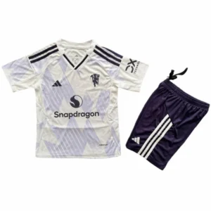 Manchester United Niños Conjunto 2025 2026 Segunda Blanco - Equipacion Manchester United Niños | tiendasdefutboles