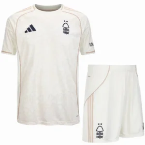 Nottingham Forest Niños Conjunto 2025 2026 Segunda Blanco - Tuta Nottingham Forest Niños | tiendasdefutboles