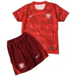 Segunda Conjunto De Niños Polonia 2026 Rojo