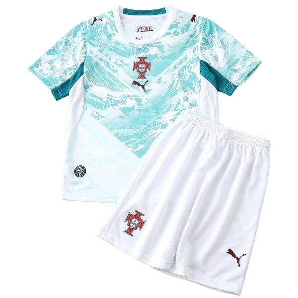 Segunda Conjunto De Niños Portugal 2026 Blanco Portugal Niños Conjunto 2026 Segunda Blanco - Equipacion Portugal Niños | tiendasdefutboles