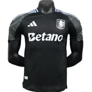 Aston Villa Camiseta Edición Jugadores 2025 2026 Segunda Negra - Camiseta Aston Villa | tiendasdefutboles
