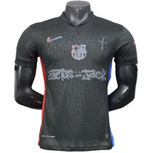 FC Barcelona Camiseta Edición Jugadores 2024 2025 Segunda Negra - Camiseta Barcelona | tiendasdefutboles