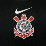 Segunda Jugadores Camiseta Corinthians Paulista 2025 2026 Negro Blanco