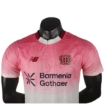 Segunda Jugadores Camiseta Leverkusen 2025 2026 Rosa Blanco