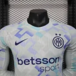 Segunda Jugadores Camiseta Manga Larga Inter Milán 2025 2026 Blanco