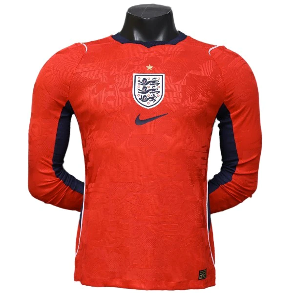 Segunda Jugadores Manga Larga Inglaterra 2026 Rojo Inglaterra Camiseta Edición Jugadores 2026 Segunda Roja - Camiseta Inglaterra | tiendasdefutboles