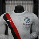 Segunda Jugadores Manga Larga Manchester City 2025 2026 Blanco