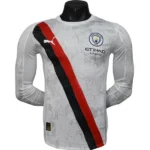Segunda Jugadores Manga Larga Manchester City 2025 2026 Blanco