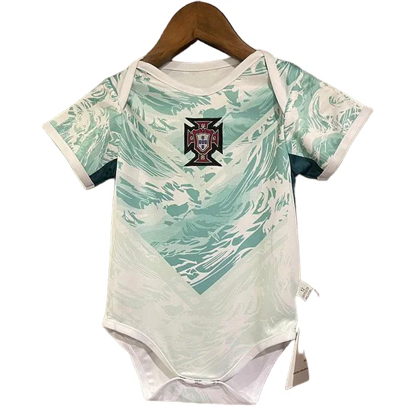 Segunda Onesies Niños Portugal 2026 Blanco Portugal Niños Camiseta 2026 Segunda Blanca - Camiseta Portugal Niños | tiendasdefutboles