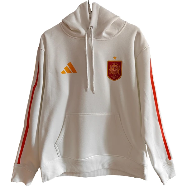Sudaderas Con Capucha España 2026 Blanco Rojo España Camiseta 2026 Blanca - Camiseta España Mundial 2026 | tiendasdefutboles