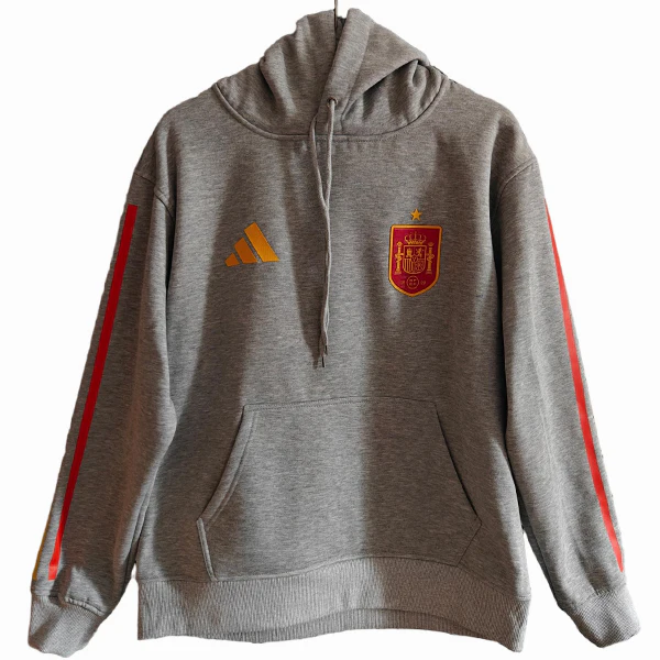Sudaderas Con Capucha España 2026 Gris Rojo España Camiseta 2026 Gris - Camiseta España Mundial 2026 | tiendasdefutboles