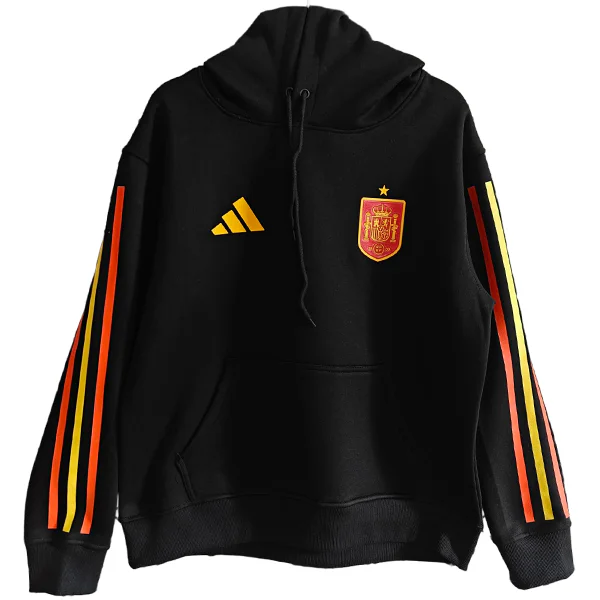Sudaderas Con Capucha España 2026 Negro Rojo España Camiseta 2026 Negra - Camiseta España Mundial 2026 | tiendasdefutboles