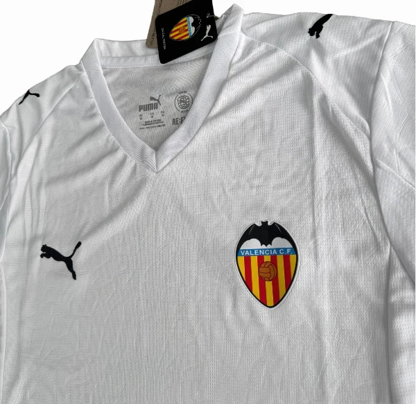 Tailandia Casa Camiseta Valencia 2025 2026 Blanco Valencia CF Camiseta 2025 2026 Casa Blanca - Camiseta La Liga Valencia CF | tiendasdefutboles