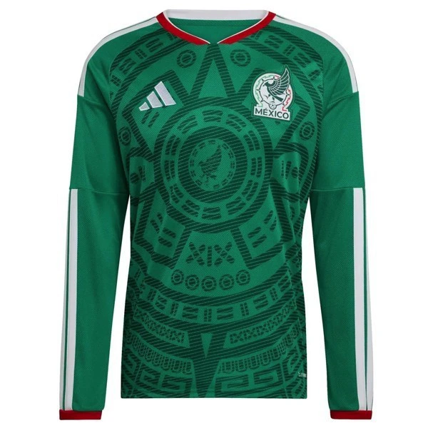 Tailandia Casa Manga Larga Mexico 2026 Verde México Camiseta 2026 Casa Verde - Camiseta Selección México | tiendasdefutboles