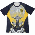 Tailandia Especial Camiseta Brasil 2026 Negro Gris Amarillo