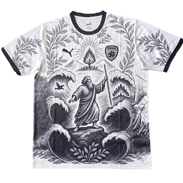 Tailandia Especial Camiseta Irlanda 2026 Blanco Negro Israel Camiseta 2026 Especial Blanca - Camiseta Israel | tiendasdefutboles