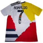 Tailandia Especial Ronaldo Camiseta Portugal 2025 Blanco Amarillo