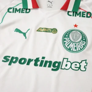 SE Palmeiras Camiseta 2026 2027 Segunda Blanca - Camiseta Kidsuper X Se Palmeiras Graphic Masculina | tiendasdefutboles