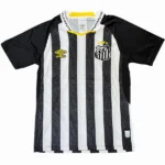 Tailandia Segunda Camiseta Santos 2025 2026 Negro Blanco