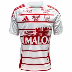 Stade Brestois Camiseta 2024 2025 Segunda Blanca - Camiseta Stade Brestois | tiendasdefutboles