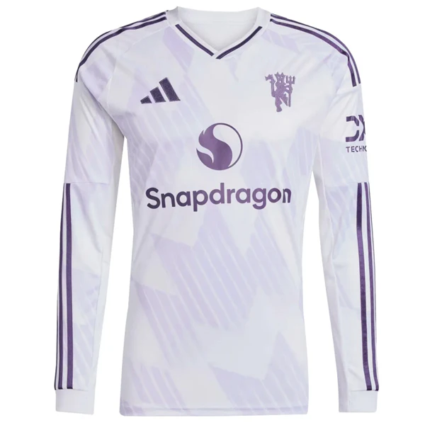Tailandia Segunda Manga Larga Manchester United 2025 2026 Blanco Manchester United Camiseta 2025 2026 Segunda Blanca - Camiseta Manchester United | tiendasdefutboles