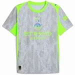 Tailandia Tercera Camiseta Manchester City 2025 2026 Gris Amarillo