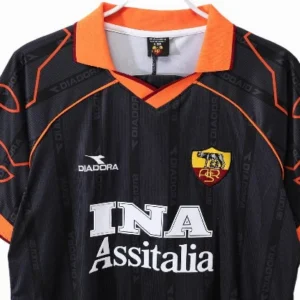 AS Roma Camiseta 2000 Tercera Negra - Camiseta As Roma | tiendasdefutboles