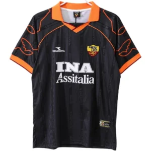AS Roma Camiseta 2000 Tercera Negra - Camiseta As Roma | tiendasdefutboles
