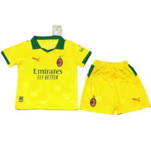 AC Milan Niños Conjunto 2025 2026 Tercera Amarillo - Tuta AC Milan Niños | tiendasdefutboles
