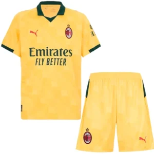 AC Milan Niños Conjunto 2025 2026 Tercera Amarillo - Tuta AC Milan Niños | tiendasdefutboles