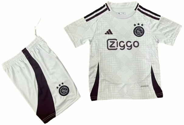 Tercera Conjunto De Niños Ajax 2024 2025 Blanco Ajax Niños Conjunto 2024 2025 Tercera Blanco - Tuta Ajax Niños | tiendasdefutboles