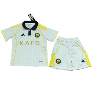 Al-Nassr FC Niños Conjunto 2025 2026 Tercera Blanco - Tuta Al-Nassr FC Niños | tiendasdefutboles
